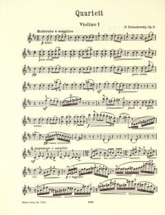 Quartett op. 11 von Pjotr Iljitsch Tschaikowski für 2 Violinen, Viola und Violoncello im Alle Noten Shop kaufen (Stimmensatz)