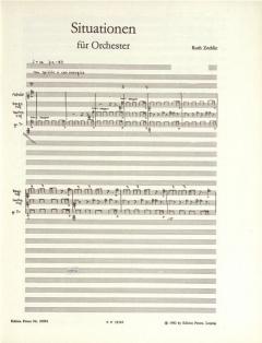 Situation von Ruth Zechlin für Orchester im Alle Noten Shop kaufen (Partitur)