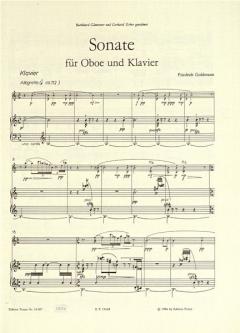Sonate für Oboe und Klavier von Friedrich Goldmann im Alle Noten Shop kaufen