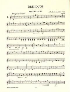 3 sehr leichte und konzertante Duos op. 178 von Johannes Wenzeslaus Kalliwoda 