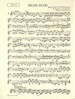 6 Kleine Duos op. 59 von Ignaz Pleyel für 2 Violinen im Alle Noten Shop kaufen