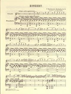 Konzert e-Moll op. 64 von Felix Mendelssohn Bartholdy für Violine und Orchester (1844) im Alle Noten Shop kaufen - EP1731A