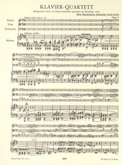 Klavierquartett Nr. 3 h-Moll op. 3 (Felix Mendelssohn Bartholdy) 