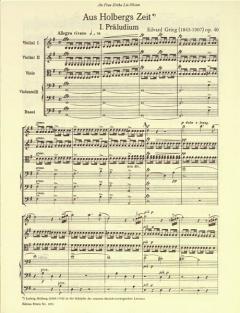 Aus Holbergs Zeit op. 40 von Edvard Grieg 