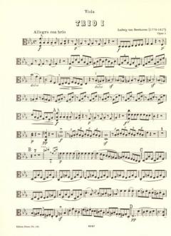 Trios op. 3, 8, 9, 25 von Ludwig van Beethoven für Violine, Viola und Violoncello im Alle Noten Shop kaufen (Stimmensatz)
