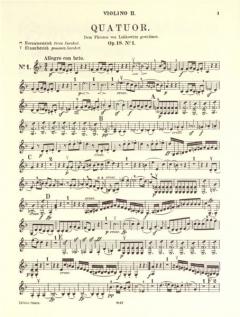 Streichquartette Band 1 op. 18 Nr. 1-6 von Ludwig van Beethoven im Alle Noten Shop kaufen (Stimmensatz)