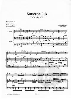 Konzertstück D-Dur D 345 von Franz Schubert für Violine und Klavier im Alle Noten Shop kaufen