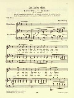 Ich liebe dich, op. 5/3 von Edvard Grieg 