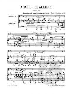 Adagio und Allegro op. 70 von Robert Schumann für Horn und Klavier