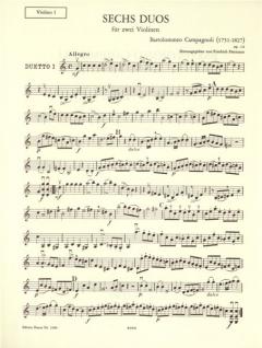 6 fortschreitende Duette op. 14 von Bartolommeo Campagnoli 