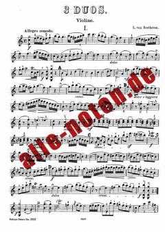 3 Duos von Ludwig van Beethoven für Violine und Cello im Alle Noten Shop kaufen