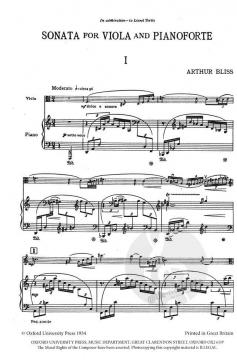 Sonata for Viola and Piano von Arthur Bliss im Alle Noten Shop kaufen