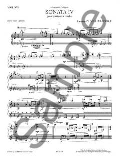 Sonata IV pour Quatuor à Cordes von Laurent Duvillier-Wable 