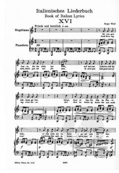 Italienisches Liederbuch Band 2 von Hugo Wolf 