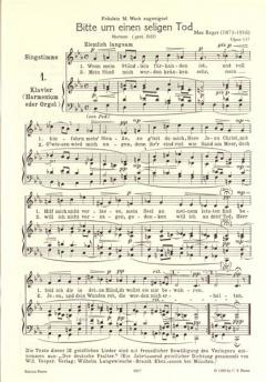 12 Geistliche Lieder op. 137 von Max Reger 