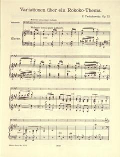 Rokoko-Variationen op. 33 von Pjotr Iljitsch Tschaikowski 