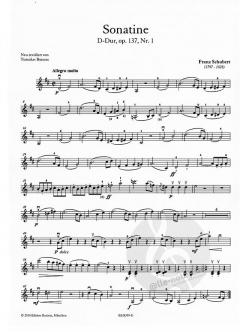 Sonatine D-Dur, op. 137, Nr. 1 von Franz Schubert für Violine und Klavier im Alle Noten Shop kaufen