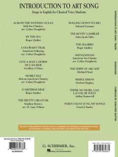 Introduction To Art Song For Tenor 