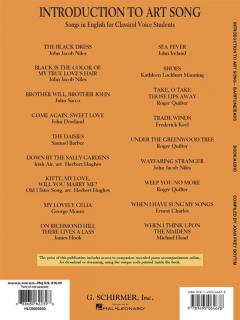 Introduction To Art Song For Baritone/Bass 