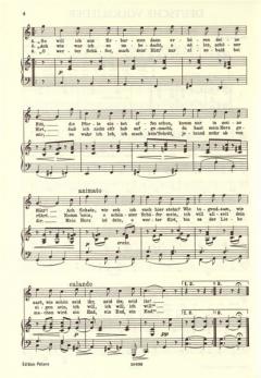 Deutsche Volkslieder - Auswahl für hohe Stimme von Johannes Brahms 