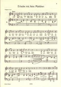 Deutsche Volkslieder - Auswahl für tiefe Stimme von Johannes Brahms 