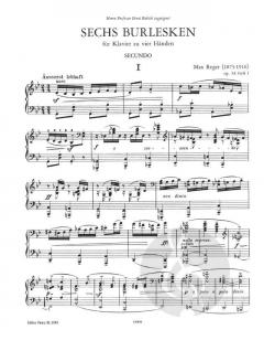 6 Burlesken op. 58 von Max Reger 