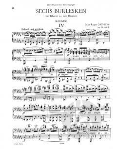 6 Burlesken op. 58 von Max Reger 