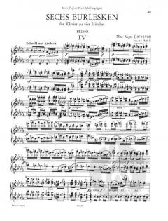 6 Burlesken op. 58 von Max Reger 