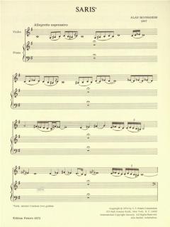Saris op. 67 von Alan Hovhaness für Violine und Klavier im Alle Noten Shop kaufen