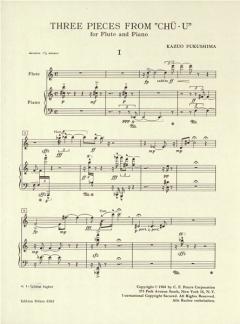 3 Stücke aus Chu-u von Kazuo Fukushima für Flöte und Klavier im Alle Noten Shop kaufen