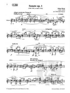 Sonate op. 1 von Alban Berg 