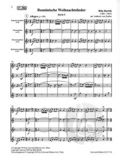 Rumänische Weihnachtslieder 1 von Béla Bartók 