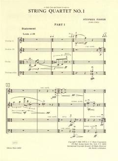 Streichquartett Nr. 1 von Stephen Fisher im Alle Noten Shop kaufen (Partitur)