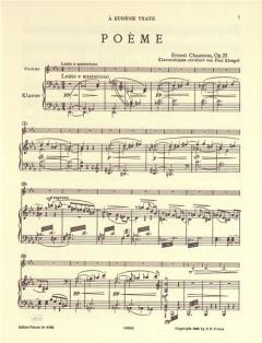 Poeme von Ernest Chausson für Violine und Klavier im Alle Noten Shop kaufen
