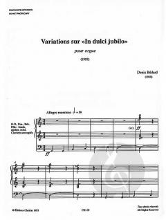 Variations sur 'In dulci jubilo' von Denis Bédard 