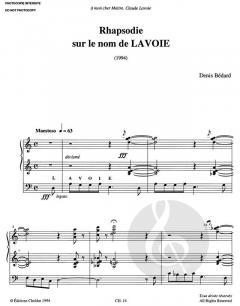 Rhapsodie sur le nom de LA VOIE von Denis Bédard 