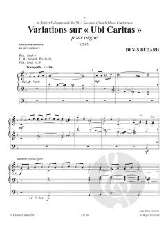 Variations sur 'Ubi Caritas' 'à Robert Delcamp' von Denis Bédard 