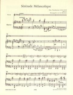 Sérénade mélancolique op. 26 von Pjotr Iljitsch Tschaikowski für Violine und Orchester im Alle Noten Shop kaufen