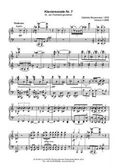 Klaviersonate Nr. 7 von Gabriela Moyseowicz im Alle Noten Shop kaufen
