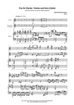 TRIO für Klavier, Violine, Horn (Cello) (Gabriela Moyseowicz) 