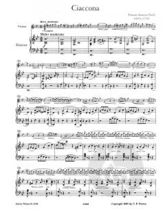 Ciaccona von Tommaso Vitali für Violine und Klavier im Alle Noten Shop kaufen