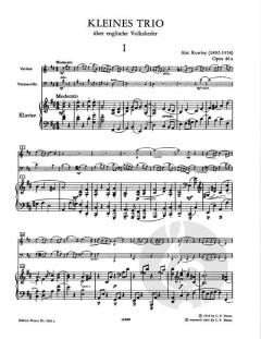 Klaviertrio über englische Volkslieder op. 46a (Alec Rowley) 