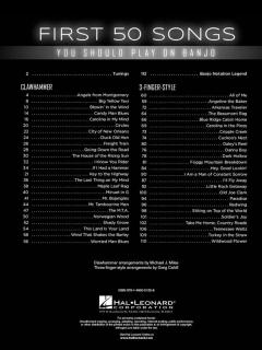 First 50 Songs You Should Play On Banjo im Alle Noten Shop kaufen