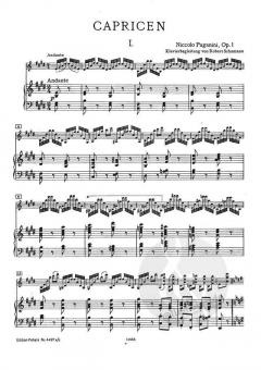24 Capricen op. 1 - Band 1 von Niccolò Paganini für Violine - Klavierbegleitung von Robert Schumann im Alle Noten Shop kaufen