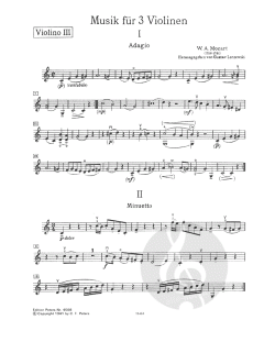 Musik für drei Violinen von Wolfgang Amadeus Mozart im Alle Noten Shop kaufen (Stimmensatz)