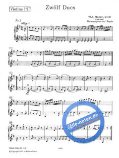 12 Duos KV 487 (496a) von Wolfgang Amadeus Mozart 