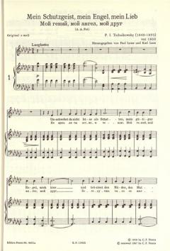 Ausgewählte Lieder von Pjotr Iljitsch Tschaikowski 