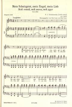 Ausgewählte Lieder von Pjotr Iljitsch Tschaikowski 