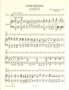 Concertino im russischen Stil op. 35 von Alexei Janschinow 