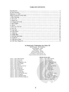 16 Moderately Challenging Jazz Solos von Walt Weiskopf 